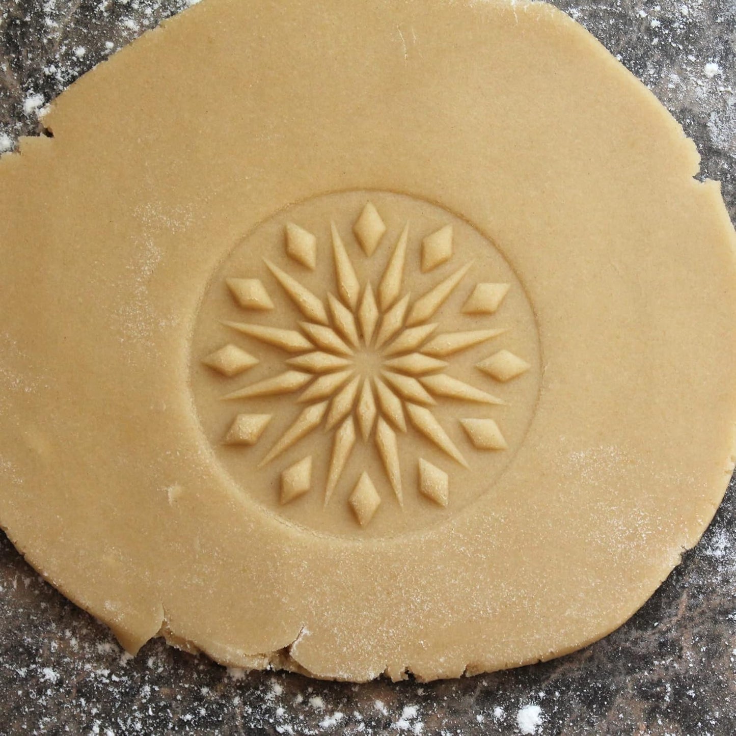 Wood Cookie Stamp, 2.5 Inch (Diamond Mandala CS-042)