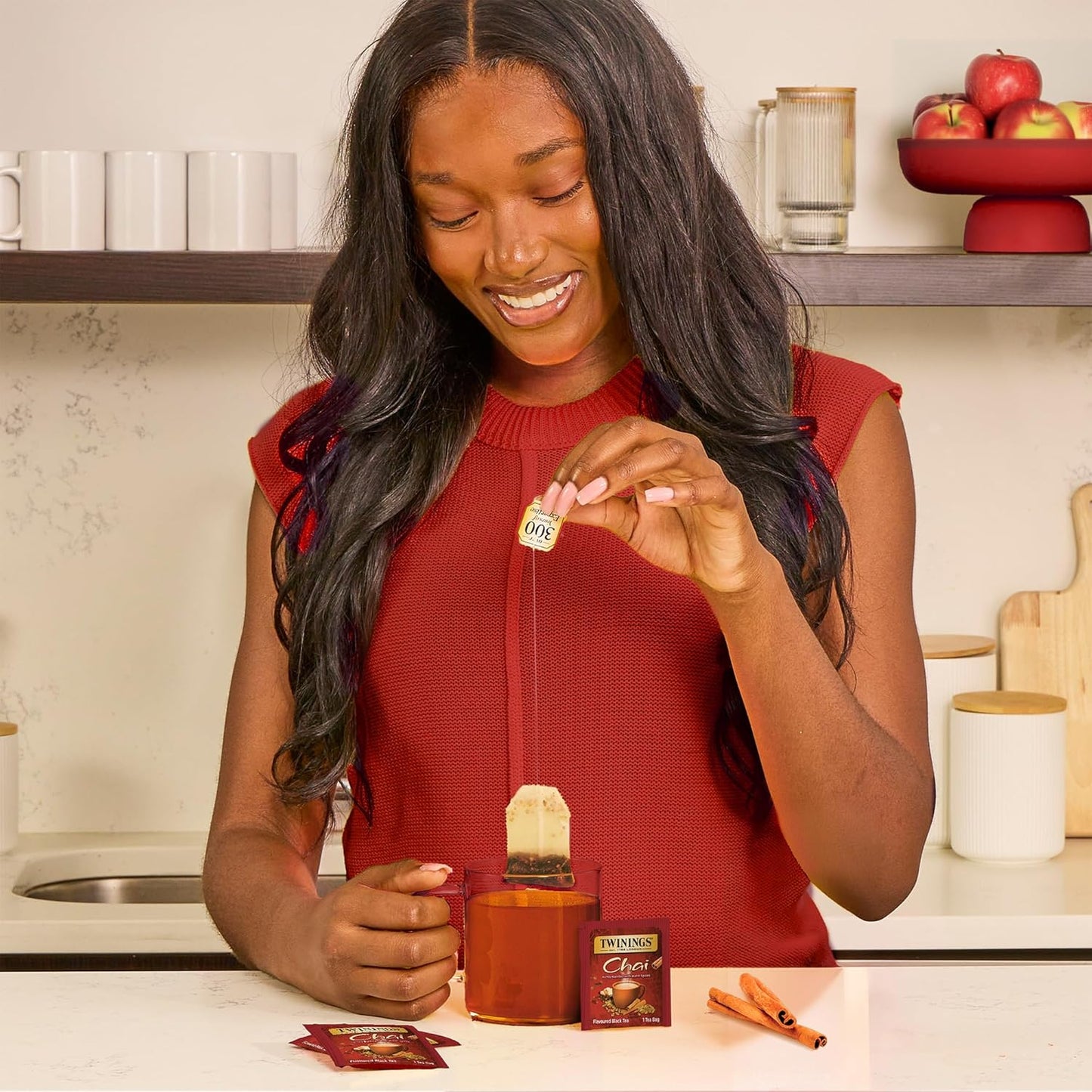 Twinings Chai Black Tea Individually Wrapped Bags, 20 Count (Pack of 6), Sweet, Savoury Spices, Caffeinated, Enjoy Hot or Iced, 120 Teabags