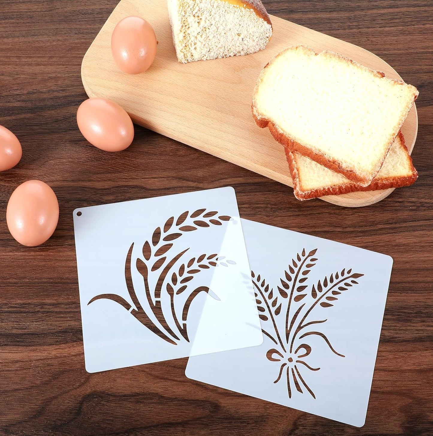 15Pcs Bread Stencils for Sourdough, Cake Stencils Mold Set for Bakery Supplies, Stencil Template for Bread Making Accessories, Gifts for Sourdough Bakers, Pie, Cookie birthday for Decorating（5.9*5.9in
