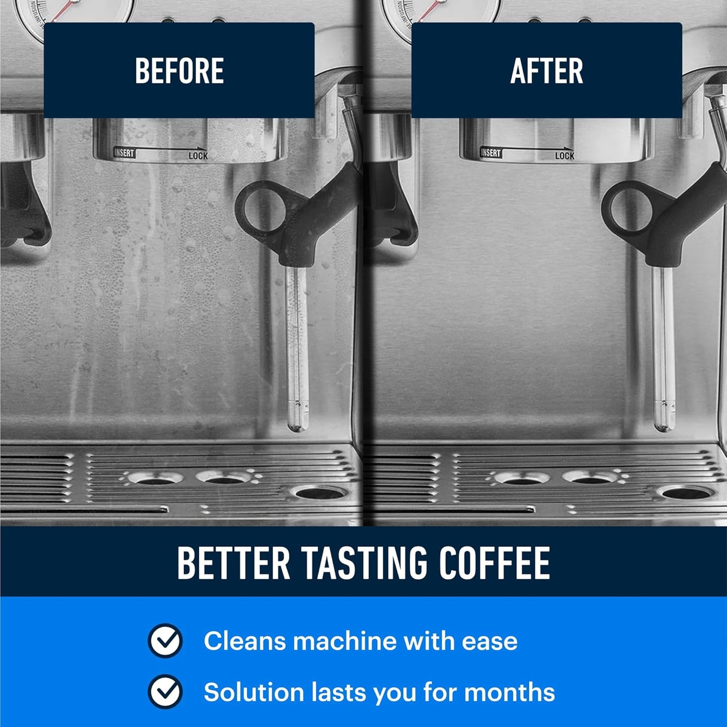 Essential Values Descaling Solution Compatible with Breville - Coffee Pot Cleaner and Descaler - Descaler Specially Formulated for Breville Coffee Machines - 12 Month Supply 2-Pack