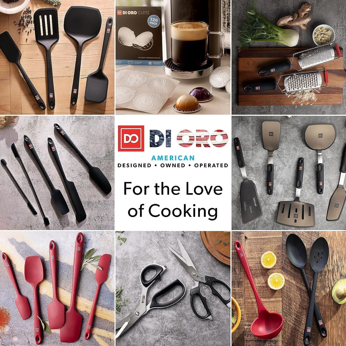 DI ORO Silicone Spoon Spatula - 600°F Heat-Resistant Large Silicone Spoonula Scraper - BPA Free Nonstick Cookware Safe Rubber Kitchen Utensil for Baking, Cooking, & Mixing - Dishwasher Safe (Magenta)