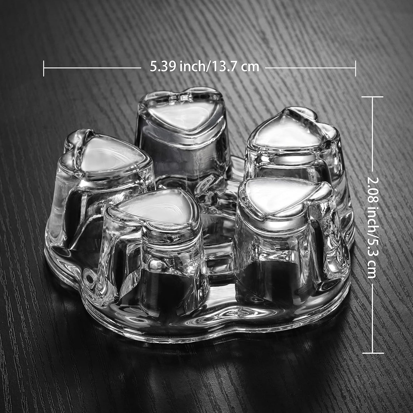 CNGLASS Glass Tea Warmer,Universal Heart Shaped Glass Teapot Wramer