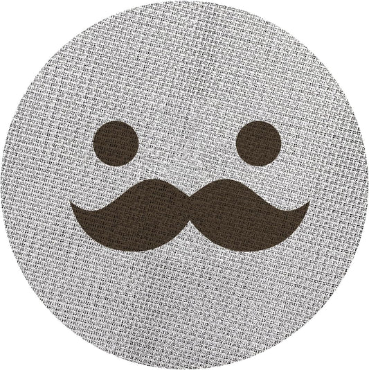 51mm Espresso Puck Screen, Lower Shower Screen, Metal Coffee Reusable Filter for 51mm Espresso Portafilter Basket, 1.7 Thickness(Mustache)