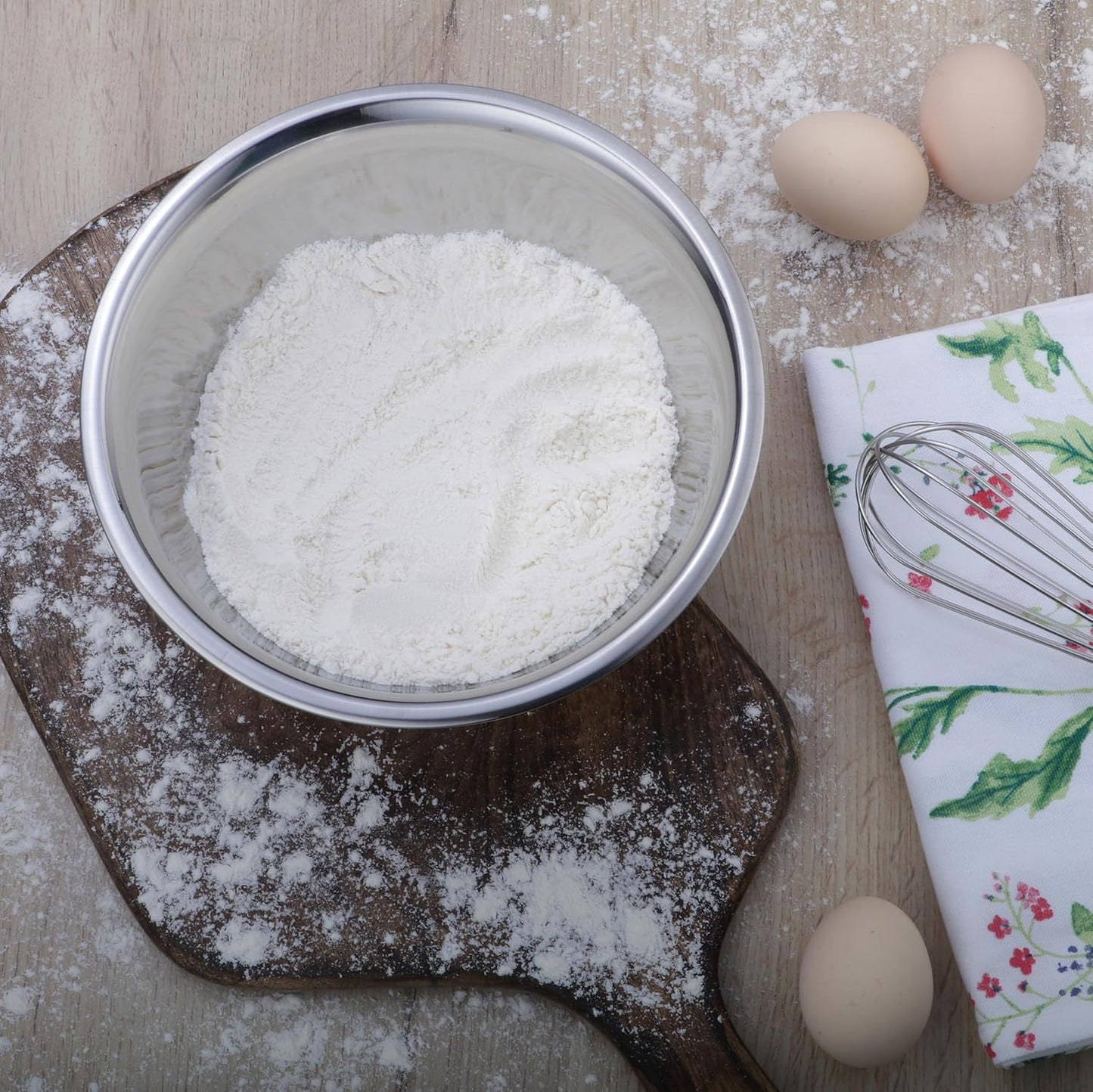 AVADOR Premium Stainless Steel Mixing Bowls, Set of 4 Stainless Steel Mixing Bowl Set, Easy To Clean, Space Saving, Great for Cooking, Baking, Prepping 0.74qt 1.4qt 3qt 5qt (4 pc German Mixing Bowl)