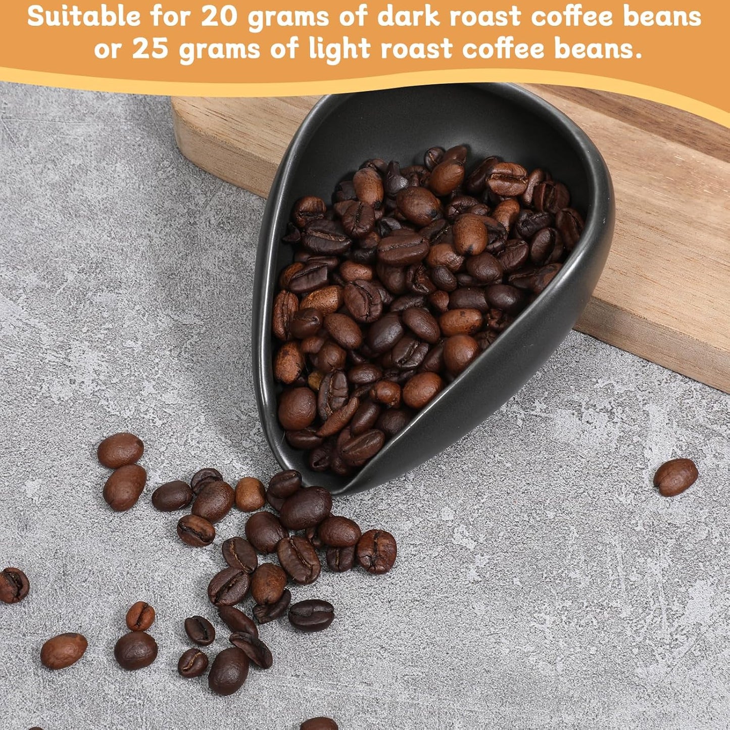 Ceramic Coffee Bean Dosing Cup, Coffee Dosing Tray, Tea Storage Tray, Single Dose Measuring Container for Coffees Beans and Loose Leaf Tea Dosings Vessel