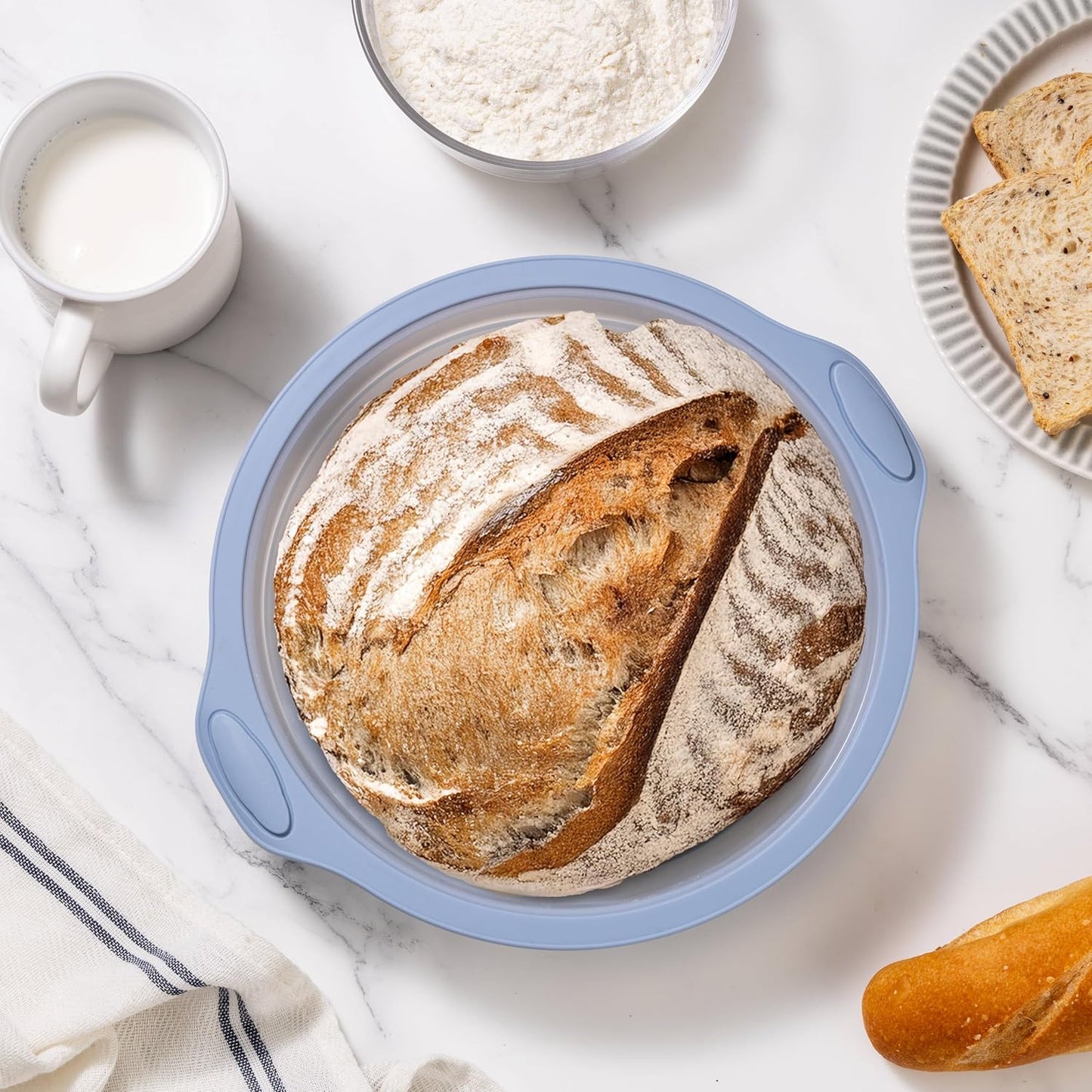 COOK WITH COLOR 17 Pc. Silicone Baking Pan Set - Non-Stick & Easy Clean Silicone Muffin Pans for Baking with Sturdy Metal Frame for Stability, Flexible Cake Molds, Includes Measuring Cups and Spoons