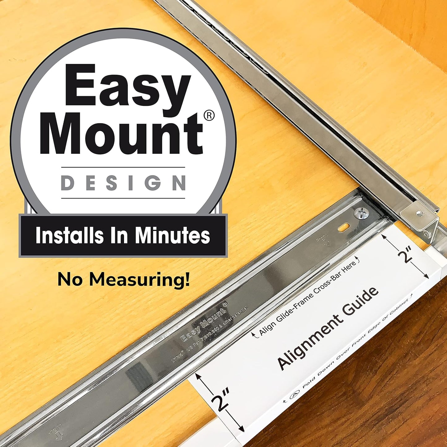 LYNK PROFESSIONAL® Pull Out Under Sink Kitchen Cabinet Organizer - 11.5 in. x 18 inch deep Drawer - Sliding Shelf Organizer for Cabinets and Undersink Storage Shelves - Lifetime Ltd. Warranty – Chrome