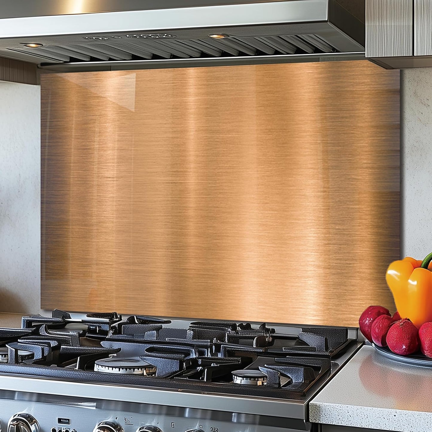 DAIFURONGE Tempered Glass Backsplash For Kitchen Behind Stove,Stove Backsplash Top Cover,Easy to Clean Glass Splashback, Sink Cover Splash Guard, Kitchen Wall Decor (30"x24"(76.2x60.96cm))