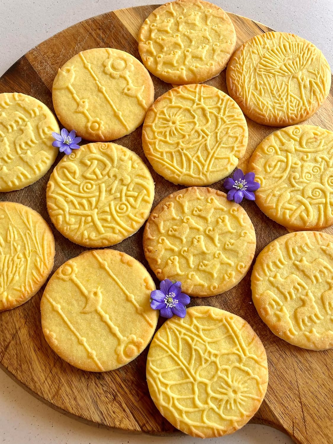 WILD POPPY Embossing Rolling Pin with Flowers Pattern. Dough and Clay Roller for Embossed Cookies and Pottery. Cookie and Ceramic Stamp. Backing Gifts for Women by Algis Crafts