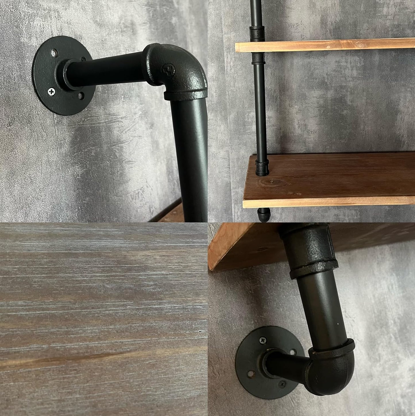 Floating Shelves 70 inch Wall Bookshelf Industrial Pipe Shelving Shelves Real Wood Planks Rustic Wall Shelves Hanging Bookshelves Farmhouse Kitchen Bar Shelving