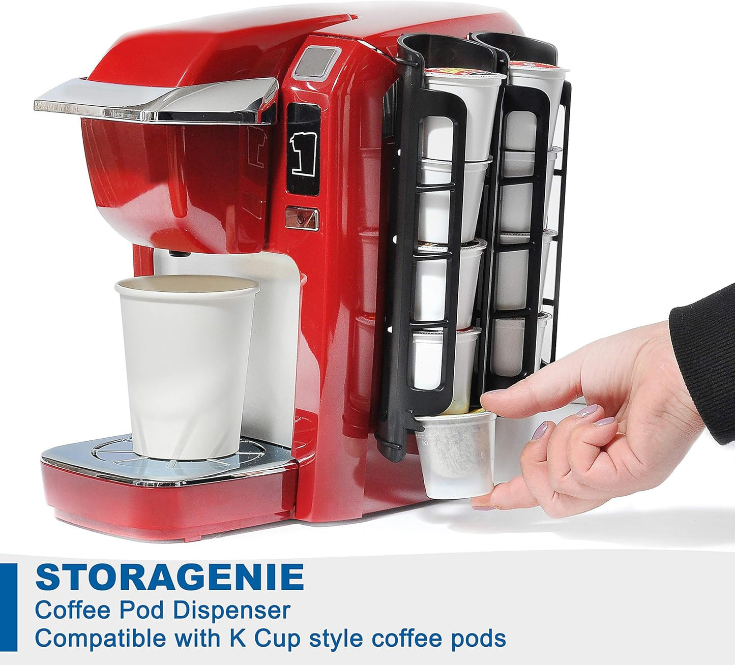 STORAGENIE K Cup Holders, Coffee Pod Holders for Keurig, Kcup Holders, Space Saving K pod Storage | Organizer, Perfect for Counters Small Space