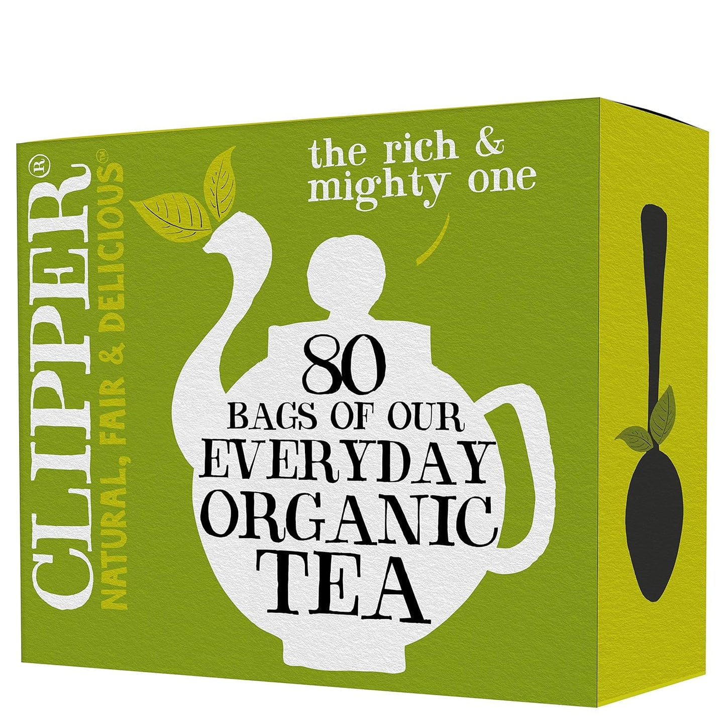 Clipper Tea, Organic Fairtrade Everyday, Organic, USDA Non-GMO, Fair Trade, Sustainable Caffeinated Tea, 1 Pack, 80 Unbleached Tea Bags