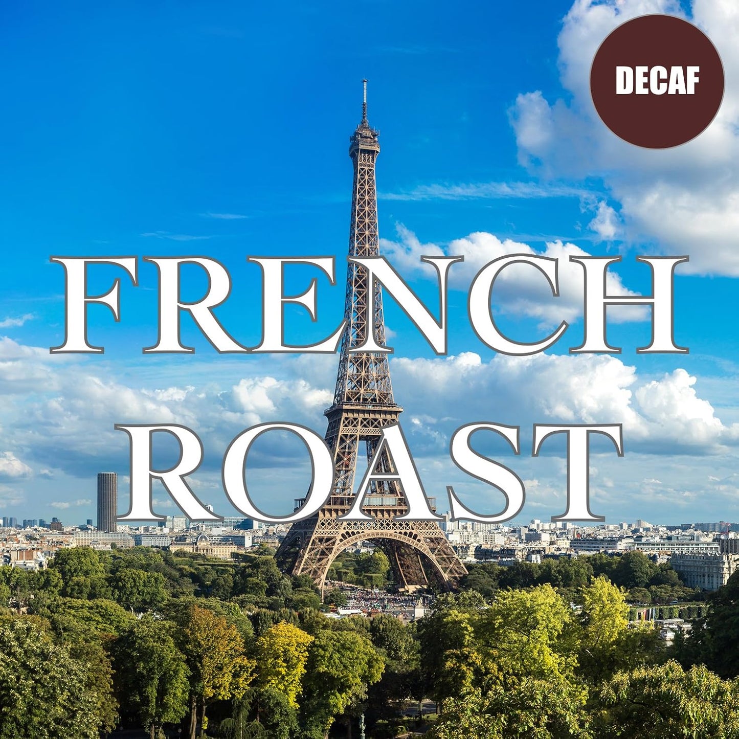 French Roast Decaf Coffee, Whole Bean, Swiss Water Processed, Dark Roast, Fresh Roasted, 16-ounce