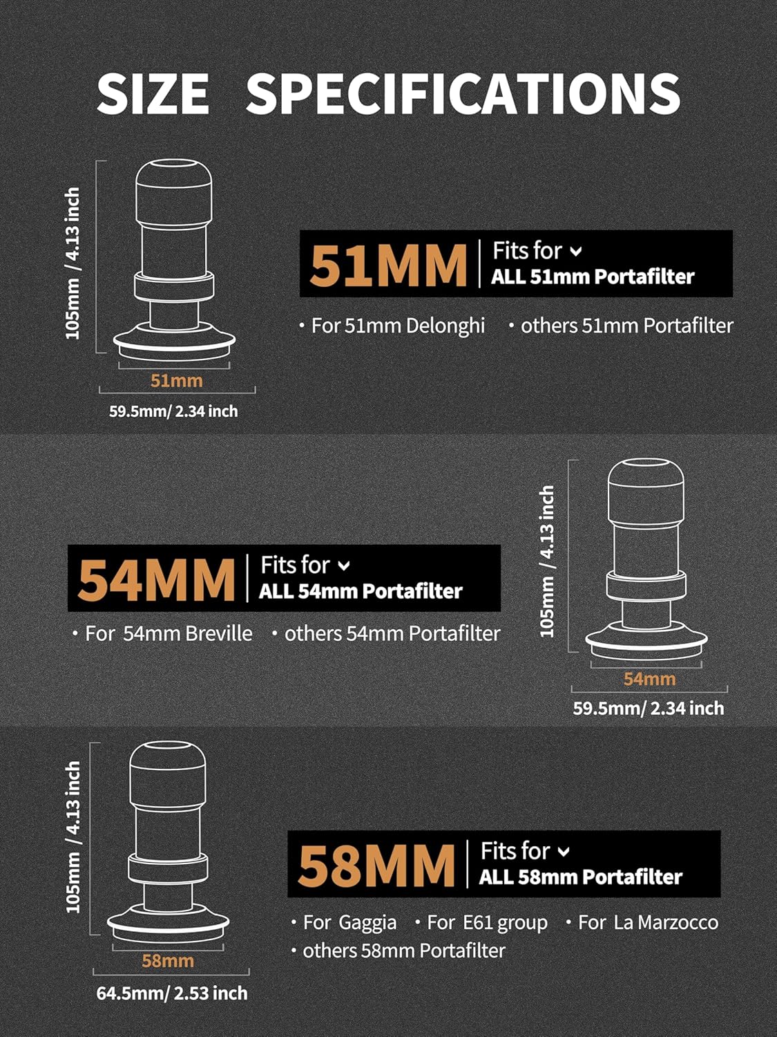 51mm Espresso Tamper, Premium Barista Coffee Tamper with Constant 30lb Calibrated Spring Loaded, Stainless Steel Base and Mahogany Handle. Fits for All 51mm Portafilters, Espresso Accessories